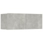 vidaXL Mobili TV 4 pz Grigio Cemento 80x30x30 cm in Legno Multistrato