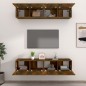 vidaXL Mobili TV 4 pz Rovere Fumo 80x30x30 cm in Legno Multistrato