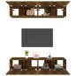 vidaXL Mobili TV 4 pz Rovere Fumo 80x30x30 cm in Legno Multistrato