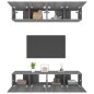 vidaXL Mobili TV 4 pz Grigi Sonoma 80x30x30 cm in Legno Multistrato vidaXL Mobili TV 4 pz Grigi Sonoma 80x30x30 cm in Legno Multistrato