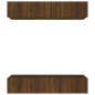 vidaXL Mobili TV 4 pz Rovere Marrone 80x30x30 cm in Legno Multistrato