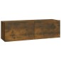 vidaXL Mobili Porta TV a Parete 4 pz Rovere Fumo 100x30x30 cm vidaXL Mobili Porta TV a Parete 4 pz Rovere Fumo 100x30x30 cm