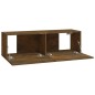 vidaXL Mobili Porta TV a Parete 4 pz Rovere Fumo 100x30x30 cm vidaXL Mobili Porta TV a Parete 4 pz Rovere Fumo 100x30x30 cm