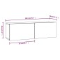 vidaXL Mobili Porta TV a Parete 4 pz Rovere Fumo 100x30x30 cm vidaXL Mobili Porta TV a Parete 4 pz Rovere Fumo 100x30x30 cm