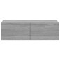 vidaXL Mobili Porta TV a Parete 4 pz Grigio Sonoma 100x30x30 cm