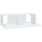 vidaXL Set di Mobili Porta TV 6 pz Bianco Lucido in Legno Multistrato vidaXL Set di Mobili Porta TV 6 pz Bianco Lucido in Legno Multistrato
