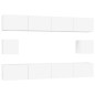 vidaXL Set di Mobili Porta TV 6 pz Bianco Lucido in Legno Multistrato vidaXL Set di Mobili Porta TV 6 pz Bianco Lucido in Legno Multistrato