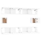 vidaXL Set di Mobili Porta TV 6 pz Bianco Lucido in Legno Multistrato vidaXL Set di Mobili Porta TV 6 pz Bianco Lucido in Legno Multistrato