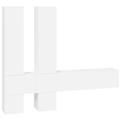 vidaXL Mobile Porta TV a Parete Bianco in Legno Multistrato