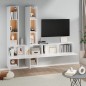 vidaXL Mobile Porta TV a Parete Bianco in Legno Multistrato vidaXL Mobile Porta TV a Parete Bianco in Legno Multistrato
