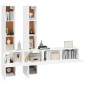 vidaXL Mobile Porta TV a Parete Bianco in Legno Multistrato vidaXL Mobile Porta TV a Parete Bianco in Legno Multistrato