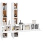 vidaXL Mobile Porta TV a Parete Bianco Lucido in Legno Multistrato