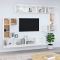 vidaXL Mobile Porta TV a Parete Bianco Lucido in Legno Multistrato vidaXL Mobile Porta TV a Parete Bianco Lucido in Legno Multistrato