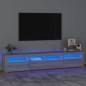 vidaXL Mobile Porta TV con Luci LED Grigio Sonoma 210x35x40 cm vidaXL Mobile Porta TV con Luci LED Grigio Sonoma 210x35x40 cm