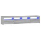 vidaXL Mobile Porta TV con Luci LED Grigio Sonoma 210x35x40 cm vidaXL Mobile Porta TV con Luci LED Grigio Sonoma 210x35x40 cm