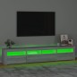 vidaXL Mobile Porta TV con Luci LED Grigio Sonoma 210x35x40 cm vidaXL Mobile Porta TV con Luci LED Grigio Sonoma 210x35x40 cm