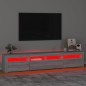 vidaXL Mobile Porta TV con Luci LED Grigio Sonoma 210x35x40 cm vidaXL Mobile Porta TV con Luci LED Grigio Sonoma 210x35x40 cm