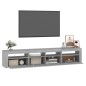 vidaXL Mobile Porta TV con Luci LED Grigio Sonoma 210x35x40 cm vidaXL Mobile Porta TV con Luci LED Grigio Sonoma 210x35x40 cm