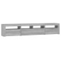 vidaXL Mobile Porta TV con Luci LED Grigio Sonoma 210x35x40 cm vidaXL Mobile Porta TV con Luci LED Grigio Sonoma 210x35x40 cm