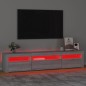 vidaXL Mobile Porta TV con Luci LED Grigio Sonoma 195x35x40 cm vidaXL Mobile Porta TV con Luci LED Grigio Sonoma 195x35x40 cm