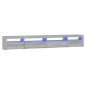 vidaXL Mobile Porta TV con Luci LED Grigio Sonoma 270x35x40 cm vidaXL Mobile Porta TV con Luci LED Grigio Sonoma 270x35x40 cm