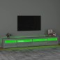 vidaXL Mobile Porta TV con Luci LED Grigio Sonoma 270x35x40 cm vidaXL Mobile Porta TV con Luci LED Grigio Sonoma 270x35x40 cm