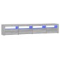 vidaXL Mobile Porta TV con Luci LED Grigio Sonoma 240x35x40 cm