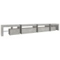 vidaXL Mobile Porta TV con Luci LED Grigio Cemento 290x36,5x40 cm