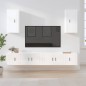 vidaXL Set di Mobili Porta TV 6 pz Bianco Lucido in Legno Multistrato vidaXL Set di Mobili Porta TV 6 pz Bianco Lucido in Legno Multistrato