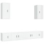 vidaXL Set di Mobili Porta TV 6 pz Bianco Lucido in Legno Multistrato vidaXL Set di Mobili Porta TV 6 pz Bianco Lucido in Legno Multistrato