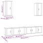 vidaXL Set di Mobili Porta TV 6 pz Bianco Lucido in Legno Multistrato vidaXL Set di Mobili Porta TV 6 pz Bianco Lucido in Legno Multistrato