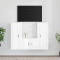 vidaXL Set Mobili Porta TV 3 pz Bianco Lucido in Legno Multistrato vidaXL Set Mobili Porta TV 3 pz Bianco Lucido in Legno Multistrato