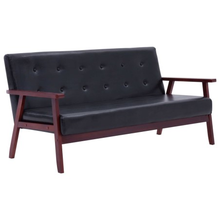 vidaXL Set di Divani 2 pz Nero in Similpelle
