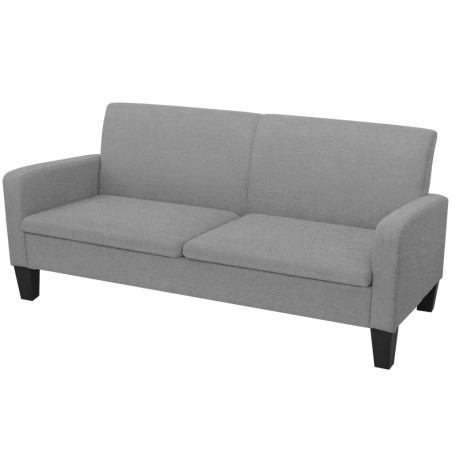 vidaXL Set di Divani 2 pz in Tessuto Grigio Chiaro