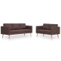 vidaXL Set Divani 2 pz in Tessuto Marrone vidaXL Set Divani 2 pz in Tessuto Marrone