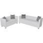 vidaXL Set Divani a 2 e a 3 Posti in Similpelle Bianco vidaXL Set Divani a 2 e a 3 Posti in Similpelle Bianco