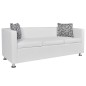 vidaXL Set Divani a 2 e a 3 Posti in Similpelle Bianco vidaXL Set Divani a 2 e a 3 Posti in Similpelle Bianco