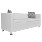 vidaXL Set Divani a 2 e a 3 Posti in Similpelle Bianco vidaXL Set Divani a 2 e a 3 Posti in Similpelle Bianco