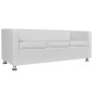 vidaXL Set Divani a 2 e a 3 Posti in Similpelle Bianco vidaXL Set Divani a 2 e a 3 Posti in Similpelle Bianco