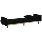 vidaXL Divano Letto con Cuscini Nero in Tessuto vidaXL Divano Letto con Cuscini Nero in Tessuto