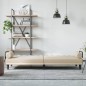 vidaXL Divano Letto con Braccioli Crema in Tessuto vidaXL Divano Letto con Braccioli Crema in Tessuto