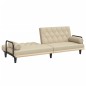 vidaXL Divano Letto con Braccioli Crema in Tessuto vidaXL Divano Letto con Braccioli Crema in Tessuto