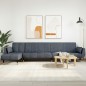 vidaXL Divano Letto a L Grigio Scuro 275x140x70 cm in Velluto vidaXL Divano Letto a L Grigio Scuro 275x140x70 cm in Velluto