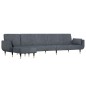 vidaXL Divano Letto a L Grigio Scuro 275x140x70 cm in Velluto vidaXL Divano Letto a L Grigio Scuro 275x140x70 cm in Velluto