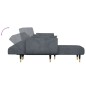 vidaXL Divano Letto a L Grigio Scuro 275x140x70 cm in Velluto vidaXL Divano Letto a L Grigio Scuro 275x140x70 cm in Velluto