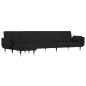 vidaXL Divano Letto a L Nero 275x140x70 cm in Velluto vidaXL Divano Letto a L Nero 275x140x70 cm in Velluto