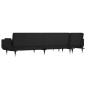 vidaXL Divano Letto a L Nero 275x140x70 cm in Velluto vidaXL Divano Letto a L Nero 275x140x70 cm in Velluto