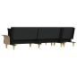 vidaXL Divano Letto a L Nero 279x140x70 cm in Tessuto vidaXL Divano Letto a L Nero 279x140x70 cm in Tessuto