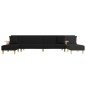 vidaXL Divano Letto a L Nero 279x140x70 cm in Tessuto vidaXL Divano Letto a L Nero 279x140x70 cm in Tessuto