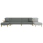 vidaXL Divano Letto a L Grigio Scuro 279x140x70 cm in Tessuto